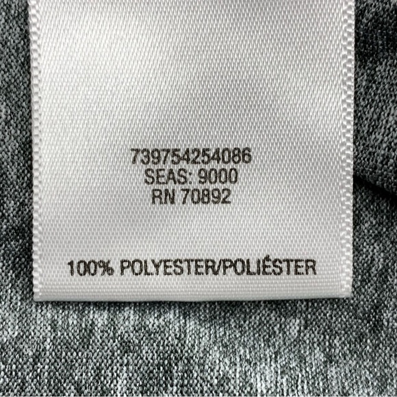 Large Everlast Grey Pink Athletic Tee Activewear T Shirt Stretch V Neck - Picture 7 of 9